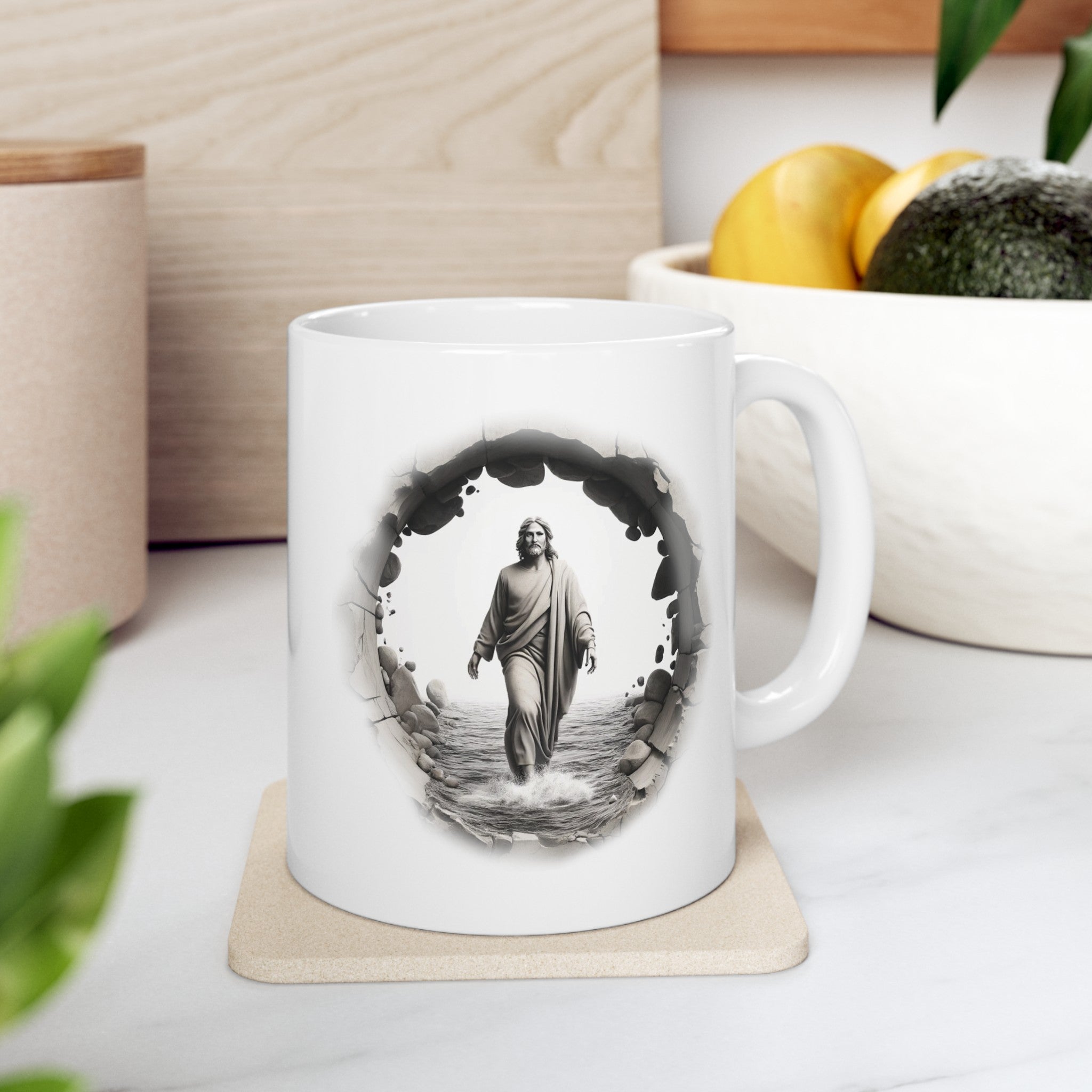 Set of Customizable Mugs in 11oz and 15oz Sizes: "Set of customizable ceramic coffee mugs in 11oz and 15oz sizes, featuring a sleek white design ready for personalized prints. BPA and lead-free, perfect for coffee, tea, and hot chocolate lovers.