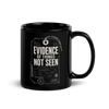 Evidence of Things Not Seen Black Christian Mug