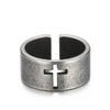 Viking Style Silver Ring with Cross Cutout - Fashion Jewelry Ring