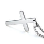 Stainless Steel Prayer Choker by Heavenly Crafted, mockup on a shadow woman, emphasizing the elegant fit and spiritual symbolism of this faith-inspired jewelry piece.