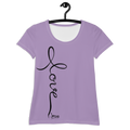 Light Purple LOVE & Jesus Cursive Shirt - Front View