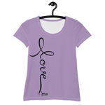 Light Purple LOVE & Jesus Cursive Shirt - Front View