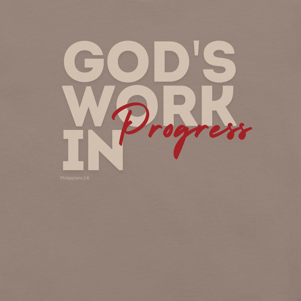 Logo of design T-shirt in Tan. Displays high-quality fabric details and care guidelines to maintain this soft, durable tee.