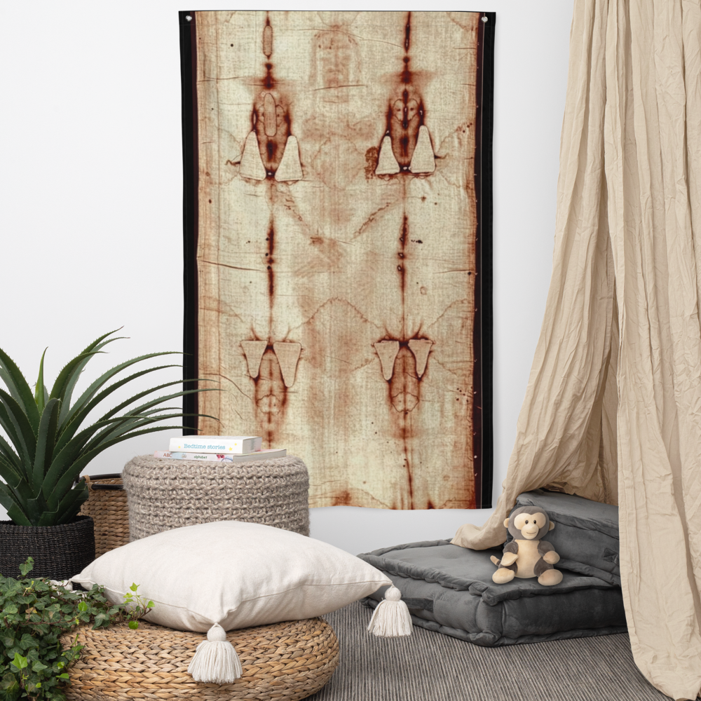Gospel Noir — Turin Shroud Study Flag (One-Sided Print)