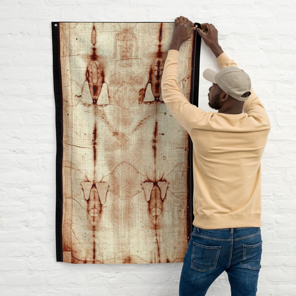 Gospel Noir — Turin Shroud Study Flag (One-Sided Print)