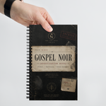 Gospel Noir front spiral notebook Product mockup