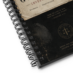 Close up of gospel noir spiral note book fingerprint