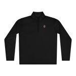 Gospel Noir Christian quarter-zip pullover with fingerprint cross front graphic