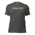 3D mockup of 'I Can Do All Things' T-shirt in Asphalt, featuring Philippians 4:13.