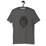 Jesus Heart T-Shirt – Subtle Faith Style in Classic Gray