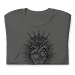 Jesus Heart T-Shirt – Subtle Faith Style in Classic Gray