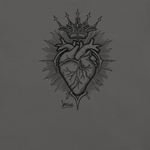Jesus Heart T-Shirt – Subtle Faith Style in Classic Gray