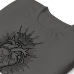 Jesus Heart T-Shirt – Subtle Faith Style in Classic Gray