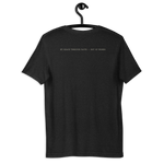 Gospel Noir Filed Under Grace Ephesians 2:8 vintage black Christian t-shirt displayed on hanger - back