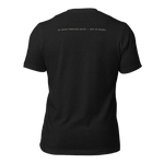 Gospel Noir Filed Under Grace Ephesians 2:8 vintage black Christian t-shirt displayed on hanger 3d back