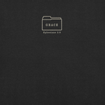 Close-up of Filed Under Grace folder tab graphic on Gospel Noir Christian t-shirt