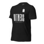 Gospel Noir Witness Hebrews 12:1 Christian t-shirt three-quarter left view