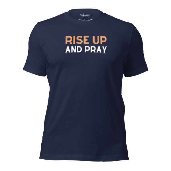 Rise Up and Pray T-Shirt – Navy Inspirational Tee