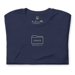 Folded Gospel Noir Filed Under Grace Ephesians 2:8 vintage Navy Christian t-shirt