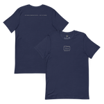 Gospel Noir Filed Under Grace Ephesians 2:8 Christian t-shirt front and back mockup - Navy