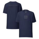 Gospel Noir Filed Under Grace Ephesians 2:8 Christian t-shirt front and back mockup NAVY Tshirt