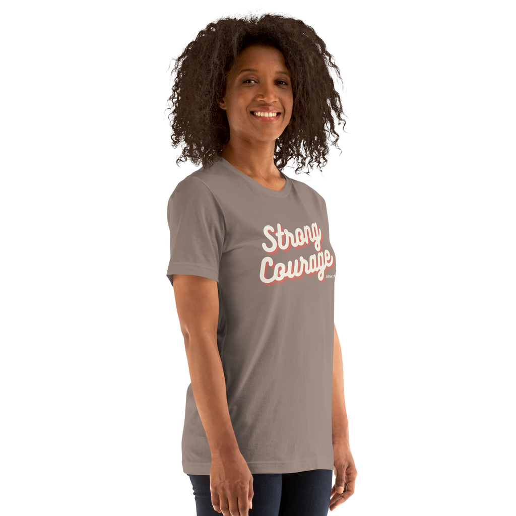 "Strong & Courageous" Joshua 1:9 Shirt - Christian Faith T-Shirt
