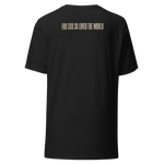 John 3:16 Christian t-shirt back print reading For God So Loved the World