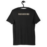 Vintage black Still Open John 3:16 Christian t-shirt displayed on hanger back