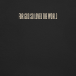 Gospel noir John 3-16 scripture LOGO BACK CLOSE UP