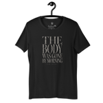The Body Was Gone By Morning Christian t-shirt displayed on hanger Gospel Noir