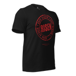 Gospel Noir Case Closed Risen John 3:16 black Christian t-shirt three-quarter right view