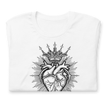 Jesus Heart T-Shirt – Subtle Faith Style in Classic Gray