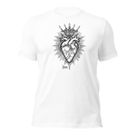 Jesus Heart T-Shirt – Subtle Faith Style in Classic Gray