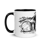 Model shot holding Jesus Saves You mug other side view