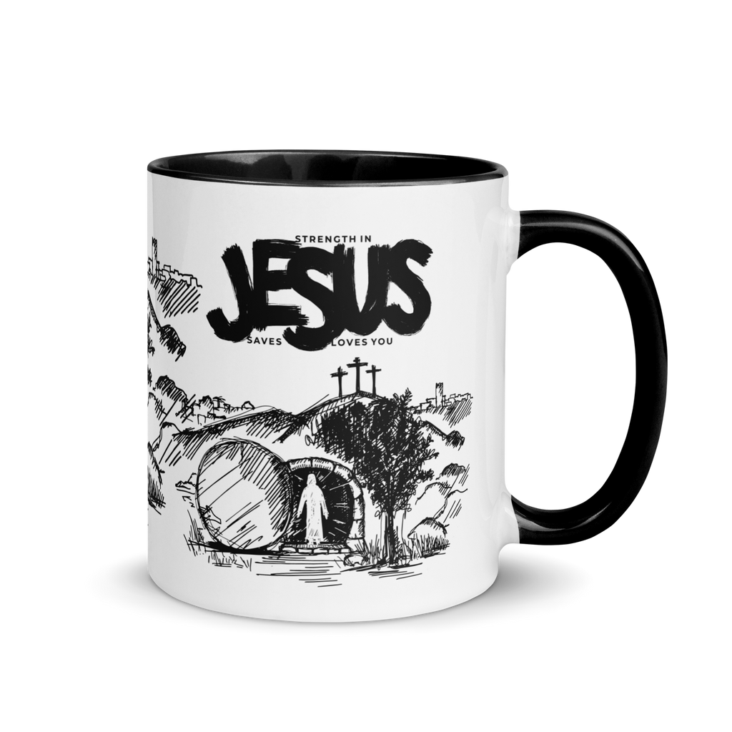 Side view of Jesus Saves You mug
