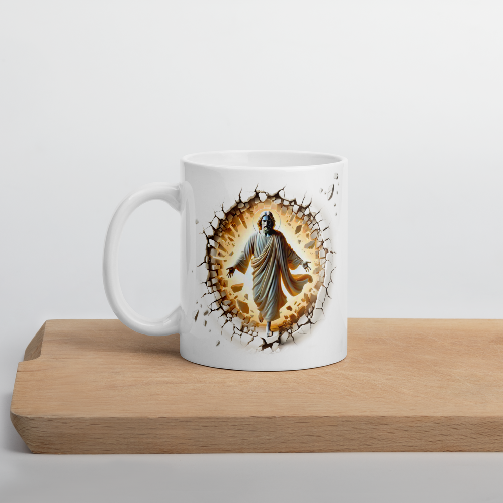 Divine Breakthrough Coffee Mug – Jesus Walking Through Design
