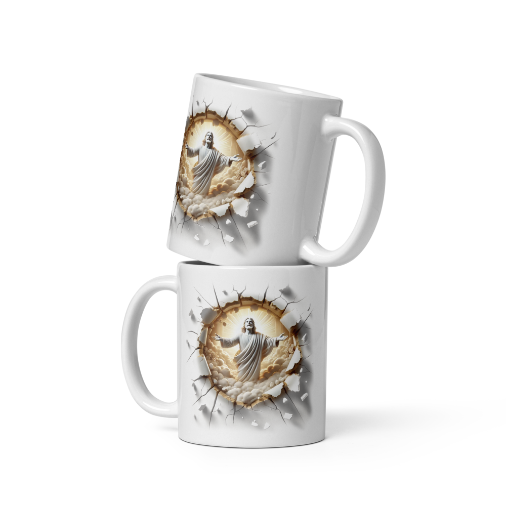 Faith Over Fear Coffee Mug – Breaking Through with Jesus