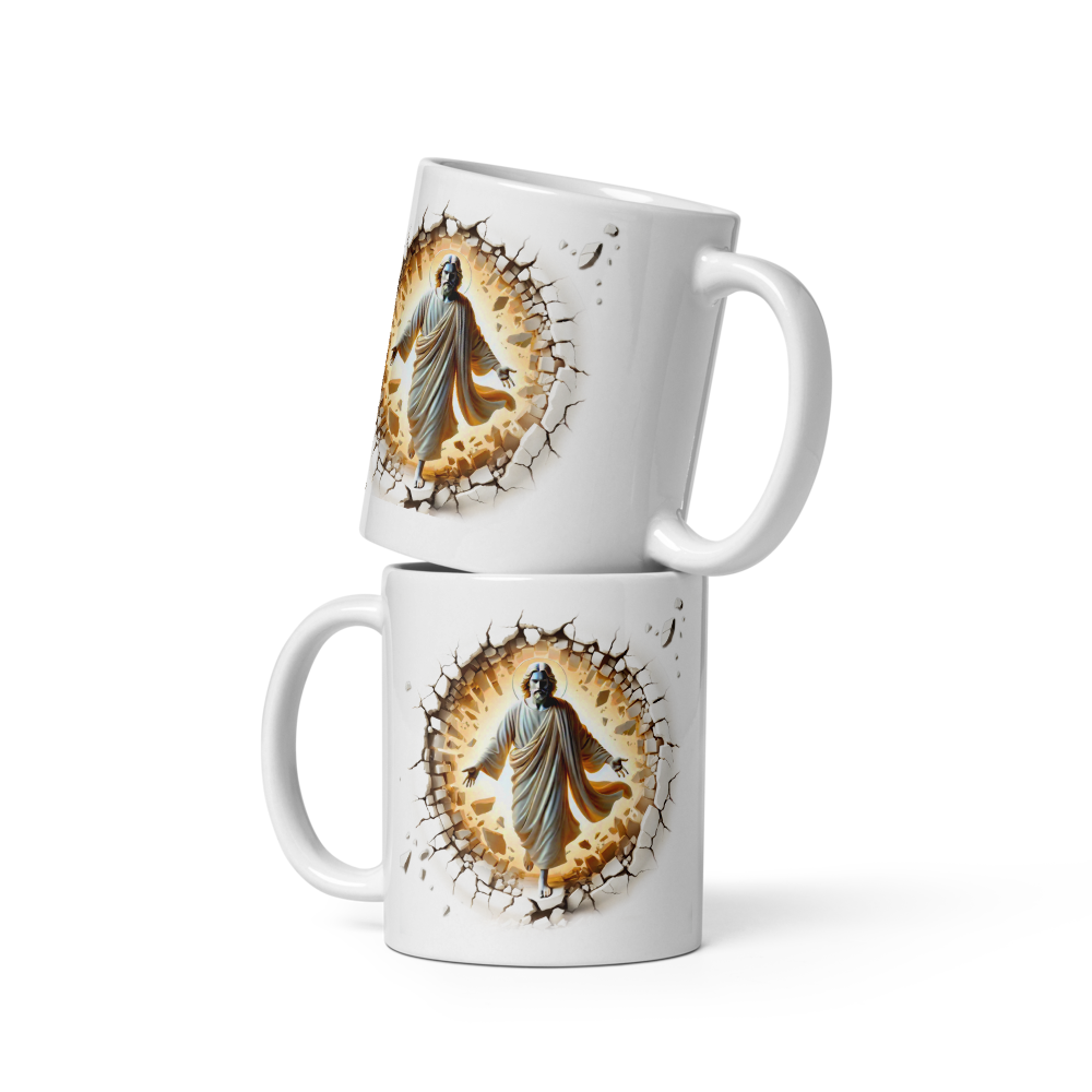 Divine Breakthrough Coffee Mug – Jesus Walking Through Design