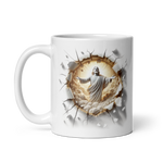Faith Over Fear Coffee Mug – Breaking Through with Jesus