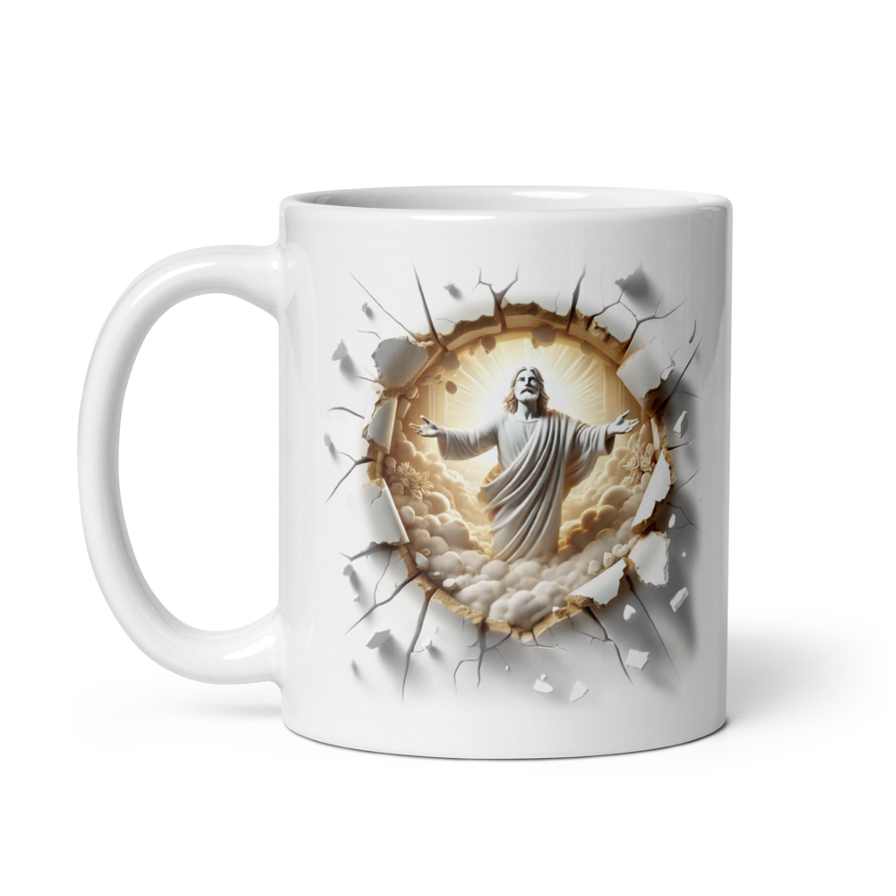 Faith Over Fear Coffee Mug – Breaking Through with Jesus