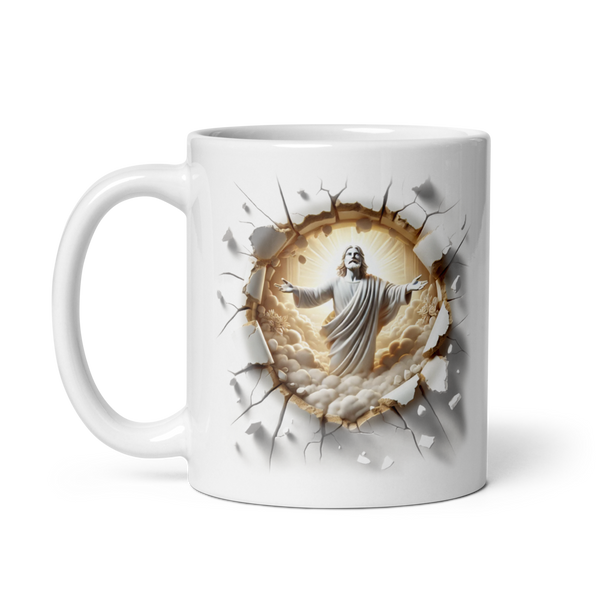 Faith Over Fear Coffee Mug – Breaking Through with Jesus