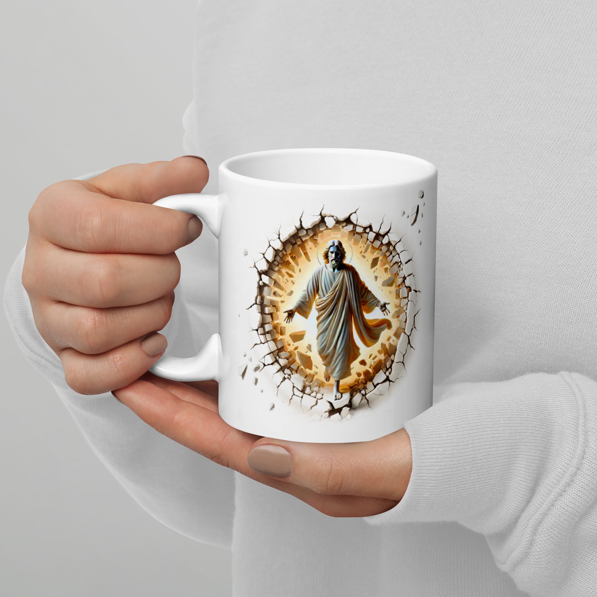 Divine Breakthrough Coffee Mug – Jesus Walking Through Design