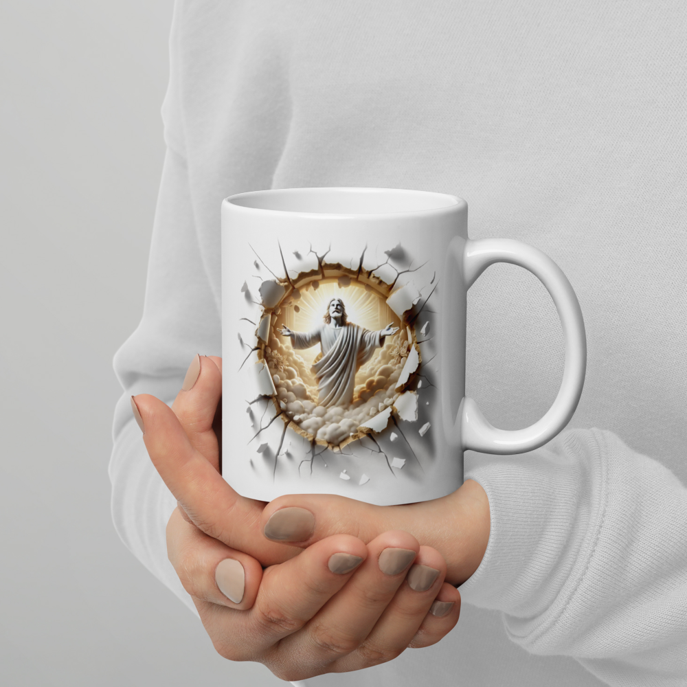 Faith Over Fear Coffee Mug – Breaking Through with Jesus