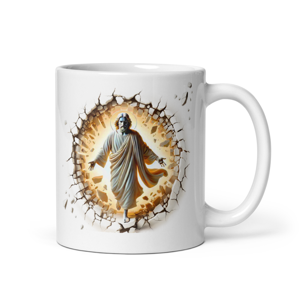 Divine Breakthrough Coffee Mug – Jesus Walking Through Design
