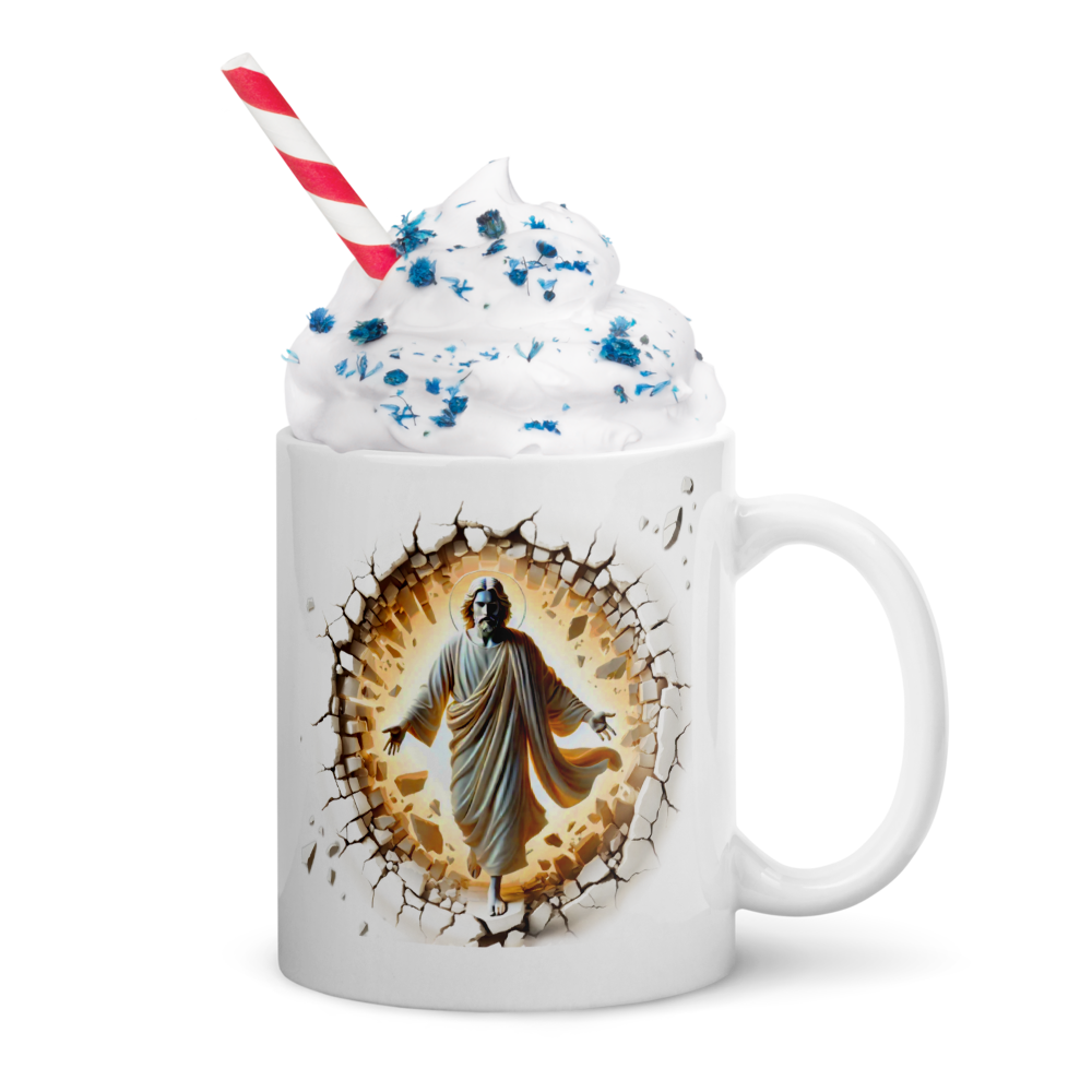 Divine Breakthrough Coffee Mug – Jesus Walking Through Design