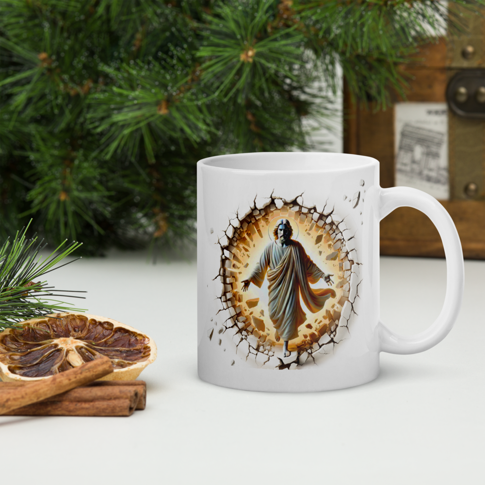 Divine Breakthrough Coffee Mug – Jesus Walking Through Design