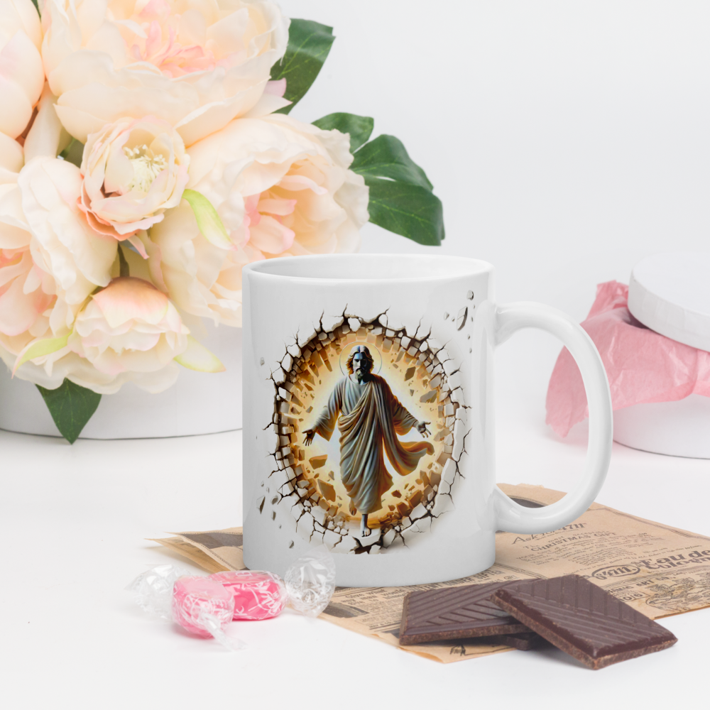Divine Breakthrough Coffee Mug – Jesus Walking Through Design
