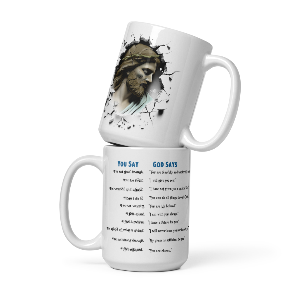 "You Say vs. God Says" Inspirational Mug – Encouragement for Every Day
